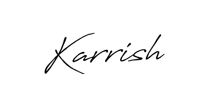 Create a beautiful signature design for name Karrish. With this signature (Antro_Vectra_Bolder) fonts, you can make a handwritten signature for free. Karrish signature style 7 images and pictures png