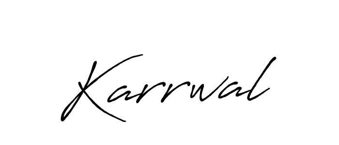 Karrwal stylish signature style. Best Handwritten Sign (Antro_Vectra_Bolder) for my name. Handwritten Signature Collection Ideas for my name Karrwal. Karrwal signature style 7 images and pictures png
