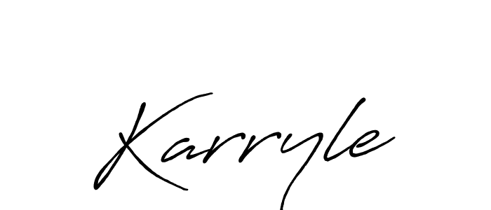 The best way (Antro_Vectra_Bolder) to make a short signature is to pick only two or three words in your name. The name Karryle include a total of six letters. For converting this name. Karryle signature style 7 images and pictures png