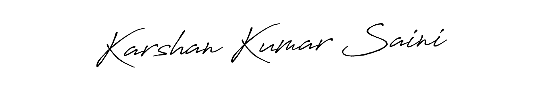 Similarly Antro_Vectra_Bolder is the best handwritten signature design. Signature creator online .You can use it as an online autograph creator for name Karshan Kumar Saini. Karshan Kumar Saini signature style 7 images and pictures png