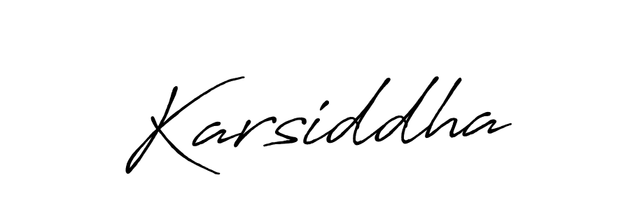 Design your own signature with our free online signature maker. With this signature software, you can create a handwritten (Antro_Vectra_Bolder) signature for name Karsiddha. Karsiddha signature style 7 images and pictures png