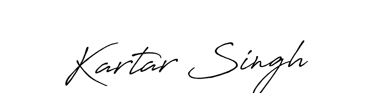 Make a beautiful signature design for name Kartar Singh. With this signature (Antro_Vectra_Bolder) style, you can create a handwritten signature for free. Kartar Singh signature style 7 images and pictures png