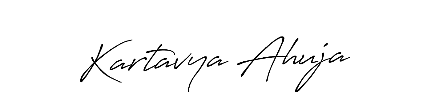 Kartavya Ahuja stylish signature style. Best Handwritten Sign (Antro_Vectra_Bolder) for my name. Handwritten Signature Collection Ideas for my name Kartavya Ahuja. Kartavya Ahuja signature style 7 images and pictures png