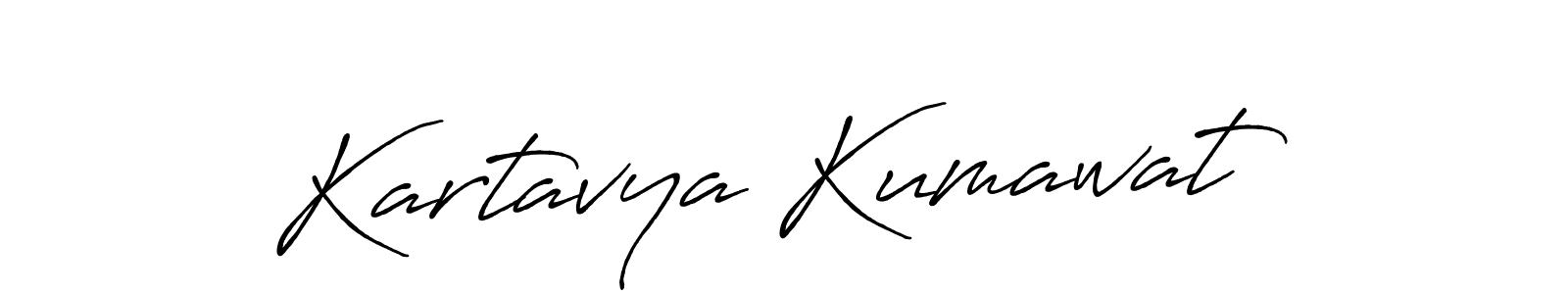 How to make Kartavya Kumawat name signature. Use Antro_Vectra_Bolder style for creating short signs online. This is the latest handwritten sign. Kartavya Kumawat signature style 7 images and pictures png