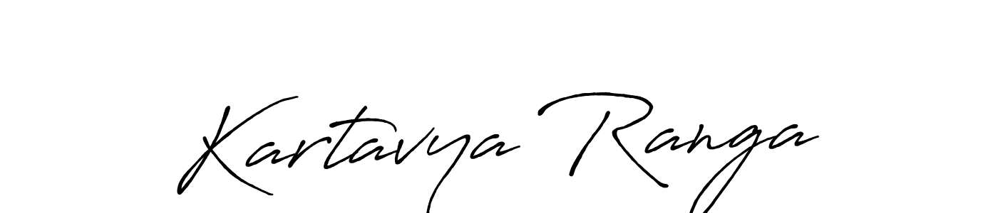 Create a beautiful signature design for name Kartavya Ranga. With this signature (Antro_Vectra_Bolder) fonts, you can make a handwritten signature for free. Kartavya Ranga signature style 7 images and pictures png