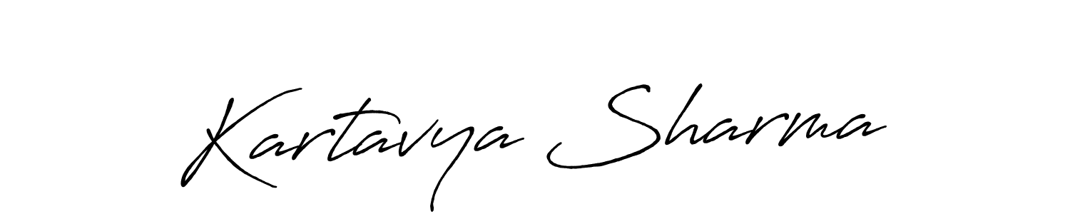 How to make Kartavya Sharma name signature. Use Antro_Vectra_Bolder style for creating short signs online. This is the latest handwritten sign. Kartavya Sharma signature style 7 images and pictures png