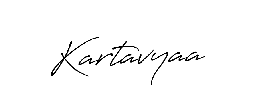 Design your own signature with our free online signature maker. With this signature software, you can create a handwritten (Antro_Vectra_Bolder) signature for name Kartavyaa. Kartavyaa signature style 7 images and pictures png