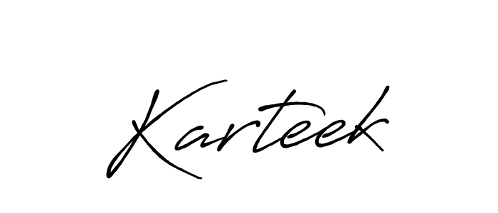 The best way (Antro_Vectra_Bolder) to make a short signature is to pick only two or three words in your name. The name Karteek include a total of six letters. For converting this name. Karteek signature style 7 images and pictures png