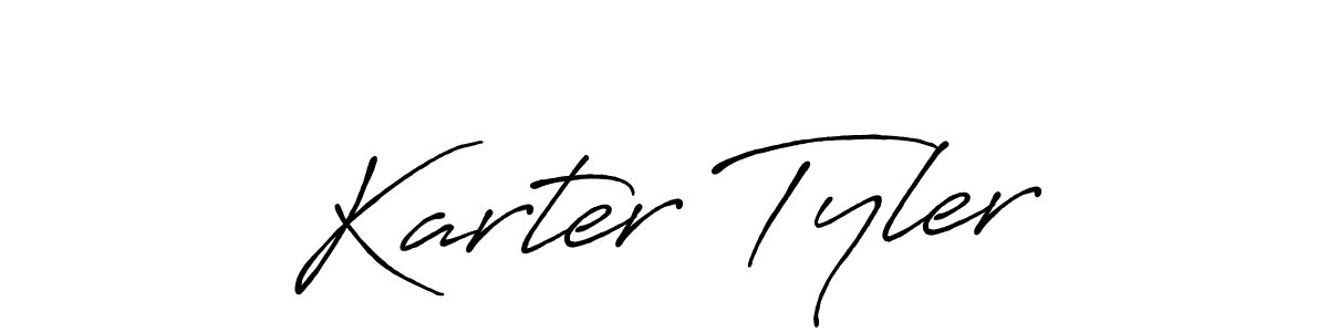 This is the best signature style for the Karter Tyler name. Also you like these signature font (Antro_Vectra_Bolder). Mix name signature. Karter Tyler signature style 7 images and pictures png