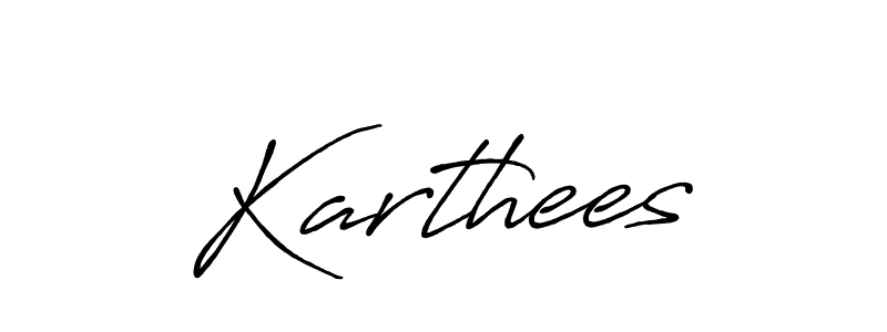 Use a signature maker to create a handwritten signature online. With this signature software, you can design (Antro_Vectra_Bolder) your own signature for name Karthees. Karthees signature style 7 images and pictures png