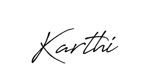 Make a beautiful signature design for name Karthi. With this signature (Antro_Vectra_Bolder) style, you can create a handwritten signature for free. Karthi signature style 7 images and pictures png