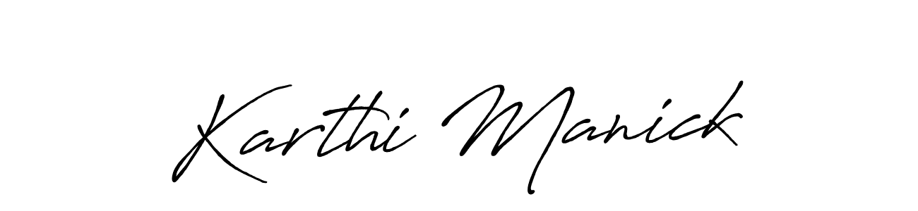 The best way (Antro_Vectra_Bolder) to make a short signature is to pick only two or three words in your name. The name Karthi Manick include a total of six letters. For converting this name. Karthi Manick signature style 7 images and pictures png