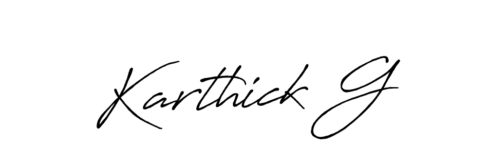 if you are searching for the best signature style for your name Karthick G. so please give up your signature search. here we have designed multiple signature styles  using Antro_Vectra_Bolder. Karthick G signature style 7 images and pictures png