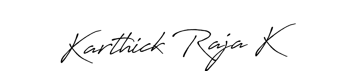 How to make Karthick Raja K signature? Antro_Vectra_Bolder is a professional autograph style. Create handwritten signature for Karthick Raja K name. Karthick Raja K signature style 7 images and pictures png