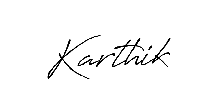 How to make Karthik signature? Antro_Vectra_Bolder is a professional autograph style. Create handwritten signature for Karthik name. Karthik signature style 7 images and pictures png