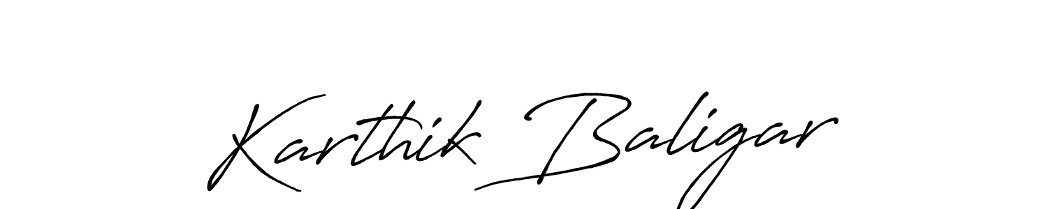 How to make Karthik Baligar signature? Antro_Vectra_Bolder is a professional autograph style. Create handwritten signature for Karthik Baligar name. Karthik Baligar signature style 7 images and pictures png