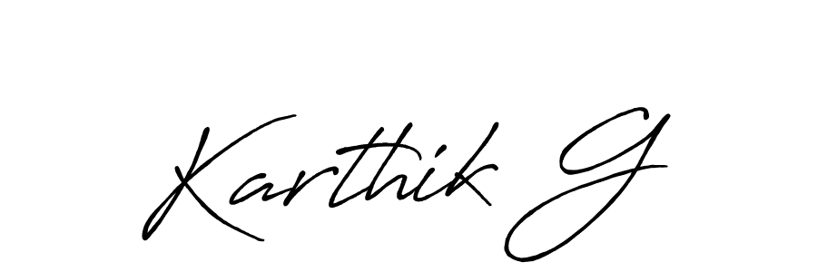 How to make Karthik G signature? Antro_Vectra_Bolder is a professional autograph style. Create handwritten signature for Karthik G name. Karthik G signature style 7 images and pictures png