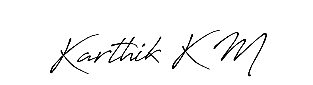 Similarly Antro_Vectra_Bolder is the best handwritten signature design. Signature creator online .You can use it as an online autograph creator for name Karthik K M. Karthik K M signature style 7 images and pictures png