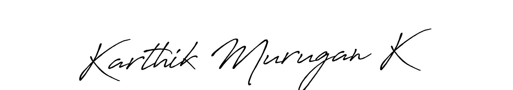 How to make Karthik Murugan K signature? Antro_Vectra_Bolder is a professional autograph style. Create handwritten signature for Karthik Murugan K name. Karthik Murugan K signature style 7 images and pictures png