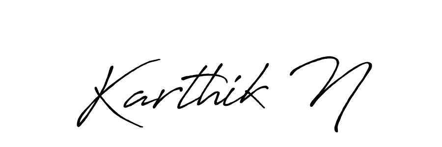 It looks lik you need a new signature style for name Karthik N. Design unique handwritten (Antro_Vectra_Bolder) signature with our free signature maker in just a few clicks. Karthik N signature style 7 images and pictures png