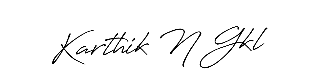 You should practise on your own different ways (Antro_Vectra_Bolder) to write your name (Karthik N Gkl) in signature. don't let someone else do it for you. Karthik N Gkl signature style 7 images and pictures png