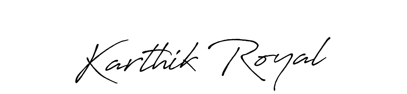 Once you've used our free online signature maker to create your best signature Antro_Vectra_Bolder style, it's time to enjoy all of the benefits that Karthik Royal name signing documents. Karthik Royal signature style 7 images and pictures png