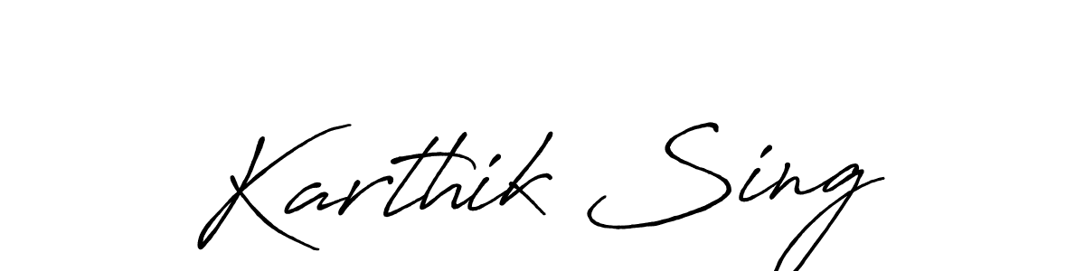 Similarly Antro_Vectra_Bolder is the best handwritten signature design. Signature creator online .You can use it as an online autograph creator for name Karthik Sing. Karthik Sing signature style 7 images and pictures png