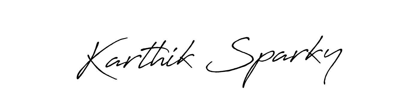 It looks lik you need a new signature style for name Karthik Sparky. Design unique handwritten (Antro_Vectra_Bolder) signature with our free signature maker in just a few clicks. Karthik Sparky signature style 7 images and pictures png