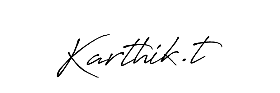 How to make Karthik.t name signature. Use Antro_Vectra_Bolder style for creating short signs online. This is the latest handwritten sign. Karthik.t signature style 7 images and pictures png