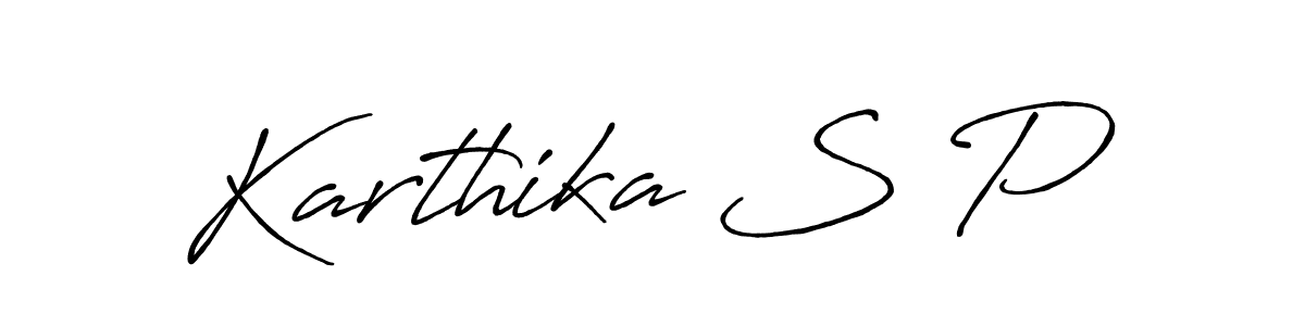 It looks lik you need a new signature style for name Karthika S P. Design unique handwritten (Antro_Vectra_Bolder) signature with our free signature maker in just a few clicks. Karthika S P signature style 7 images and pictures png