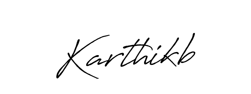 Create a beautiful signature design for name Karthikb. With this signature (Antro_Vectra_Bolder) fonts, you can make a handwritten signature for free. Karthikb signature style 7 images and pictures png
