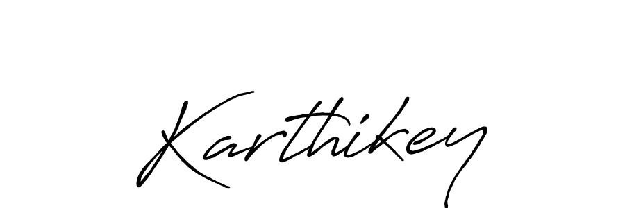 Use a signature maker to create a handwritten signature online. With this signature software, you can design (Antro_Vectra_Bolder) your own signature for name Karthikey. Karthikey signature style 7 images and pictures png