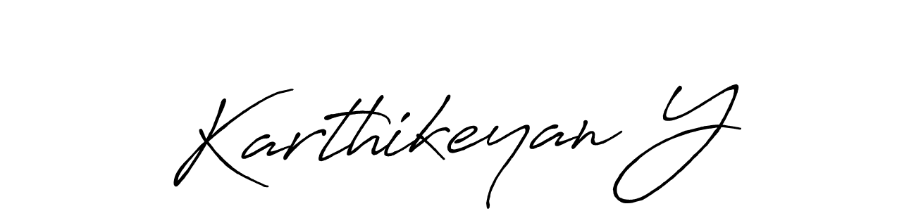 It looks lik you need a new signature style for name Karthikeyan Y. Design unique handwritten (Antro_Vectra_Bolder) signature with our free signature maker in just a few clicks. Karthikeyan Y signature style 7 images and pictures png