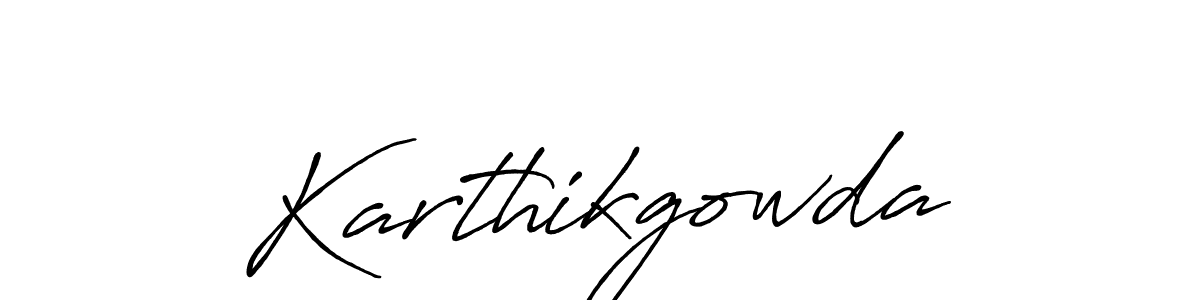 Use a signature maker to create a handwritten signature online. With this signature software, you can design (Antro_Vectra_Bolder) your own signature for name Karthikgowda. Karthikgowda signature style 7 images and pictures png