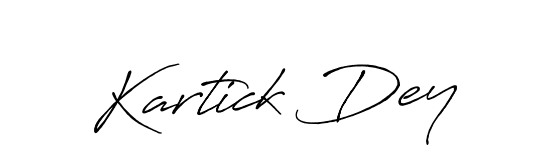 How to make Kartick Dey name signature. Use Antro_Vectra_Bolder style for creating short signs online. This is the latest handwritten sign. Kartick Dey signature style 7 images and pictures png