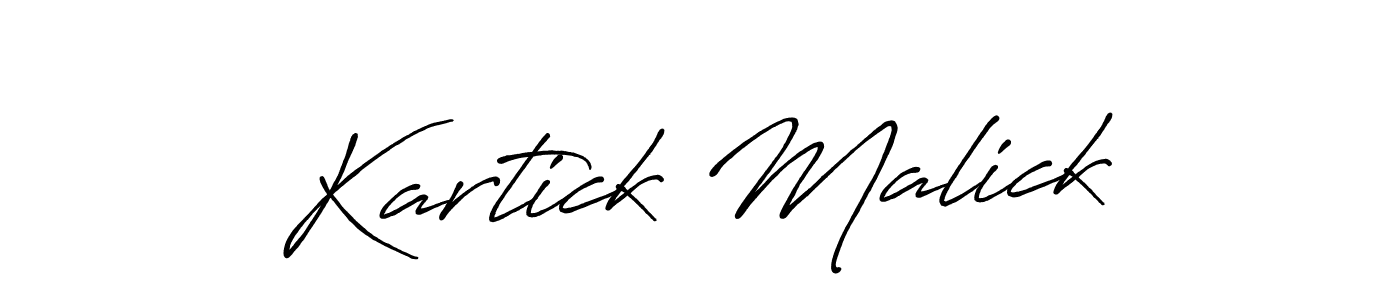 Kartick Malick stylish signature style. Best Handwritten Sign (Antro_Vectra_Bolder) for my name. Handwritten Signature Collection Ideas for my name Kartick Malick. Kartick Malick signature style 7 images and pictures png