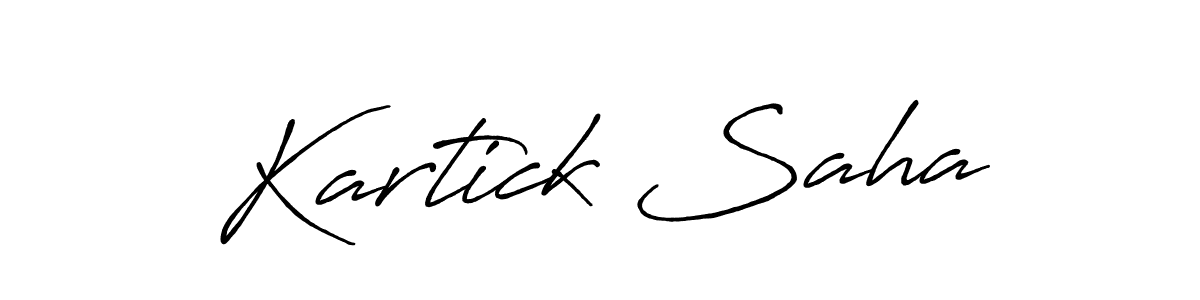 Make a short Kartick Saha signature style. Manage your documents anywhere anytime using Antro_Vectra_Bolder. Create and add eSignatures, submit forms, share and send files easily. Kartick Saha signature style 7 images and pictures png