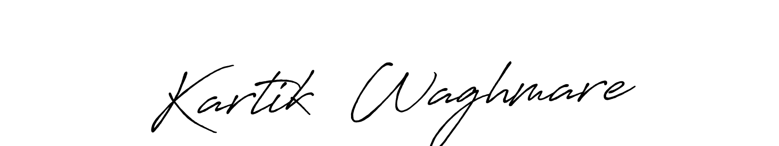 Kartik  Waghmare stylish signature style. Best Handwritten Sign (Antro_Vectra_Bolder) for my name. Handwritten Signature Collection Ideas for my name Kartik  Waghmare. Kartik  Waghmare signature style 7 images and pictures png