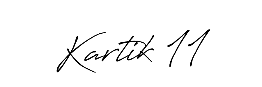 How to make Kartik 11 name signature. Use Antro_Vectra_Bolder style for creating short signs online. This is the latest handwritten sign. Kartik 11 signature style 7 images and pictures png