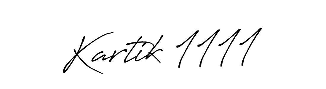 Make a beautiful signature design for name Kartik 1111. With this signature (Antro_Vectra_Bolder) style, you can create a handwritten signature for free. Kartik 1111 signature style 7 images and pictures png