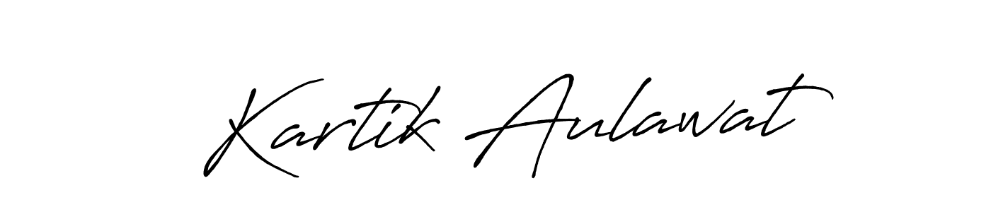 Use a signature maker to create a handwritten signature online. With this signature software, you can design (Antro_Vectra_Bolder) your own signature for name Kartik Aulawat. Kartik Aulawat signature style 7 images and pictures png