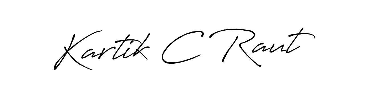 How to make Kartik C Raut signature? Antro_Vectra_Bolder is a professional autograph style. Create handwritten signature for Kartik C Raut name. Kartik C Raut signature style 7 images and pictures png