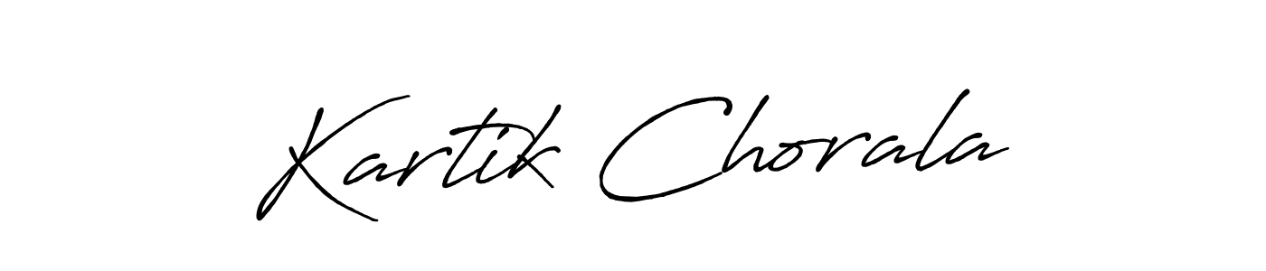 Design your own signature with our free online signature maker. With this signature software, you can create a handwritten (Antro_Vectra_Bolder) signature for name Kartik Chorala. Kartik Chorala signature style 7 images and pictures png