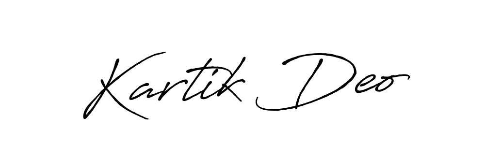if you are searching for the best signature style for your name Kartik Deo. so please give up your signature search. here we have designed multiple signature styles  using Antro_Vectra_Bolder. Kartik Deo signature style 7 images and pictures png