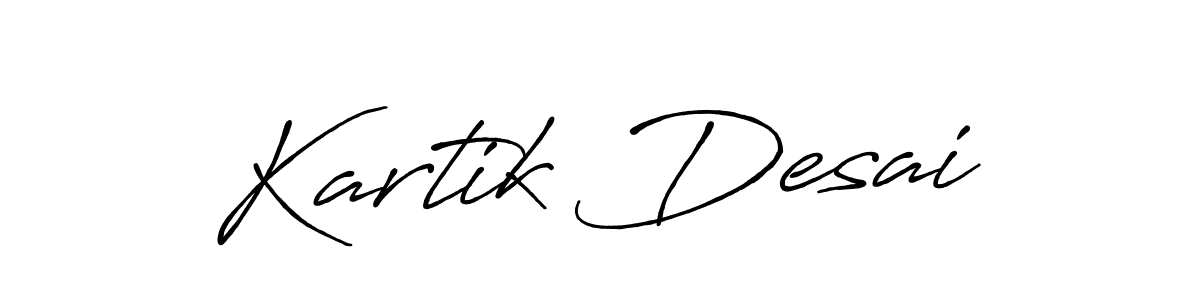 Kartik Desai stylish signature style. Best Handwritten Sign (Antro_Vectra_Bolder) for my name. Handwritten Signature Collection Ideas for my name Kartik Desai. Kartik Desai signature style 7 images and pictures png