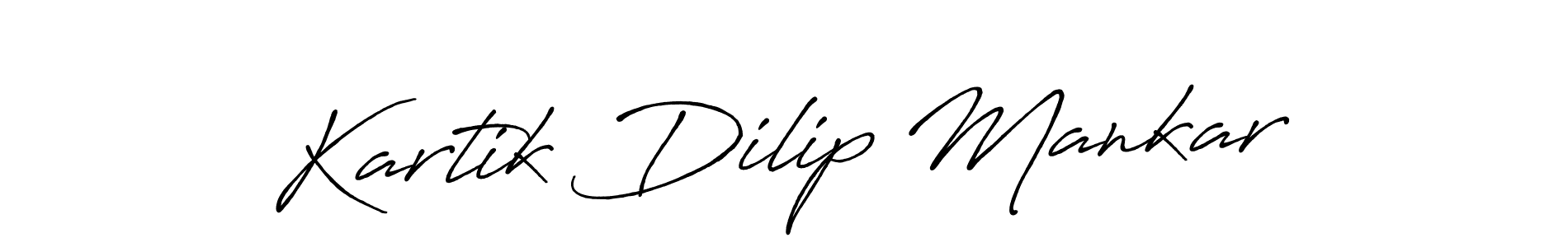 Also we have Kartik Dilip Mankar name is the best signature style. Create professional handwritten signature collection using Antro_Vectra_Bolder autograph style. Kartik Dilip Mankar signature style 7 images and pictures png