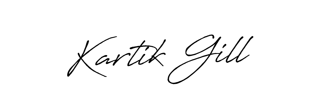 This is the best signature style for the Kartik Gill name. Also you like these signature font (Antro_Vectra_Bolder). Mix name signature. Kartik Gill signature style 7 images and pictures png