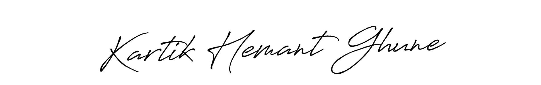 Make a short Kartik Hemant Ghune signature style. Manage your documents anywhere anytime using Antro_Vectra_Bolder. Create and add eSignatures, submit forms, share and send files easily. Kartik Hemant Ghune signature style 7 images and pictures png