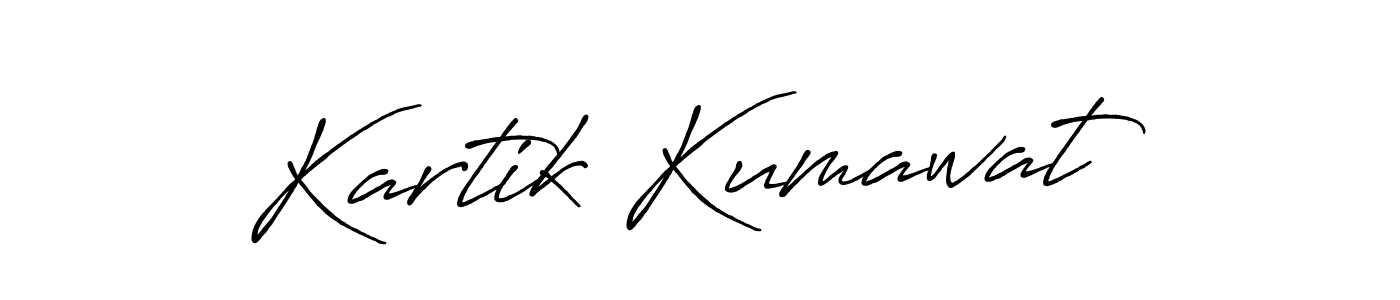 You should practise on your own different ways (Antro_Vectra_Bolder) to write your name (Kartik Kumawat) in signature. don't let someone else do it for you. Kartik Kumawat signature style 7 images and pictures png