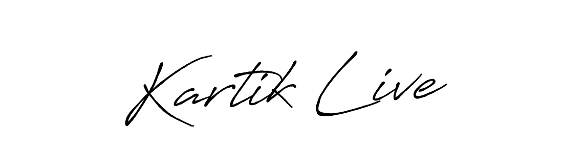 It looks lik you need a new signature style for name Kartik Live. Design unique handwritten (Antro_Vectra_Bolder) signature with our free signature maker in just a few clicks. Kartik Live signature style 7 images and pictures png